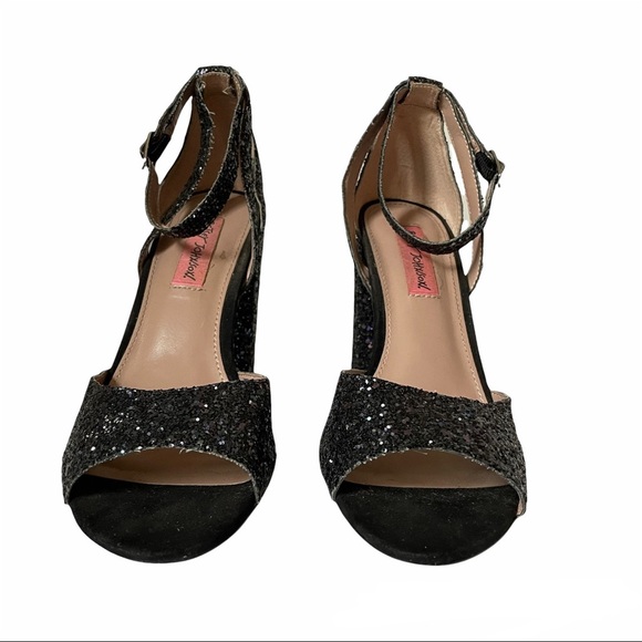 Betsey Johnson | Sparkle Black Glitter Heels - Picture 2 of 9